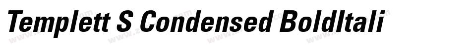 Templett S Condensed BoldItalic字体转换